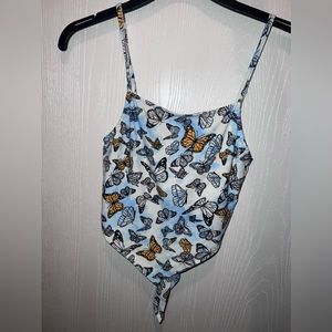 Butterfly crop top